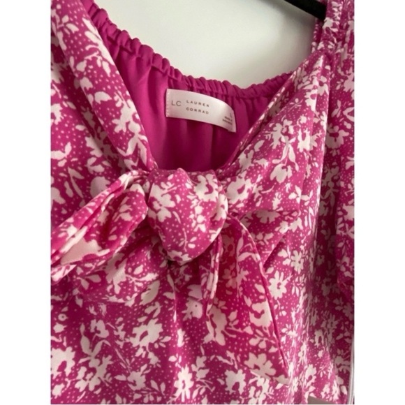 LC Lauren Conrad Pink Floral Babydoll Dress - Picture 5 of 6